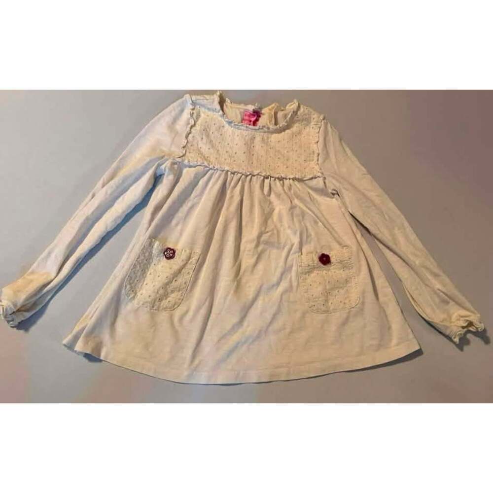 Matilda Jane Girls size 8 Long Sleeve Eyelit Tunic Shirt